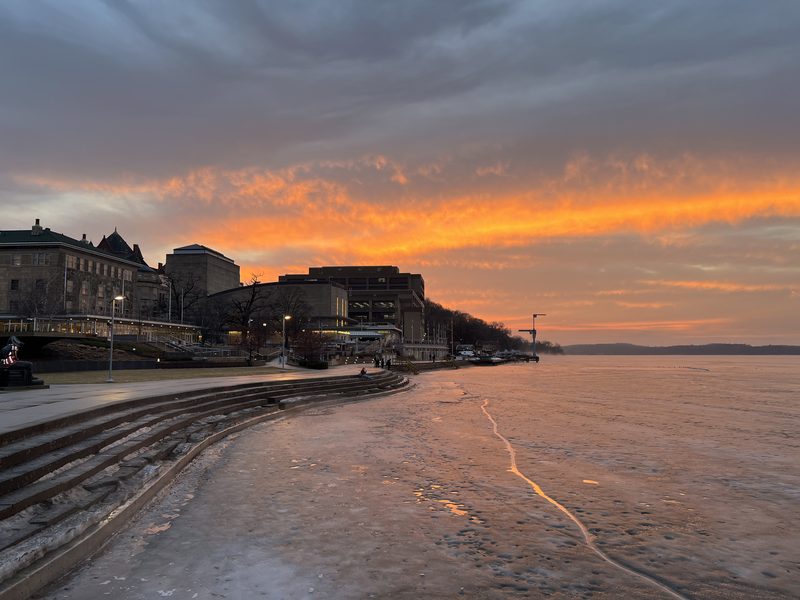 Terrace Sunset on Ice